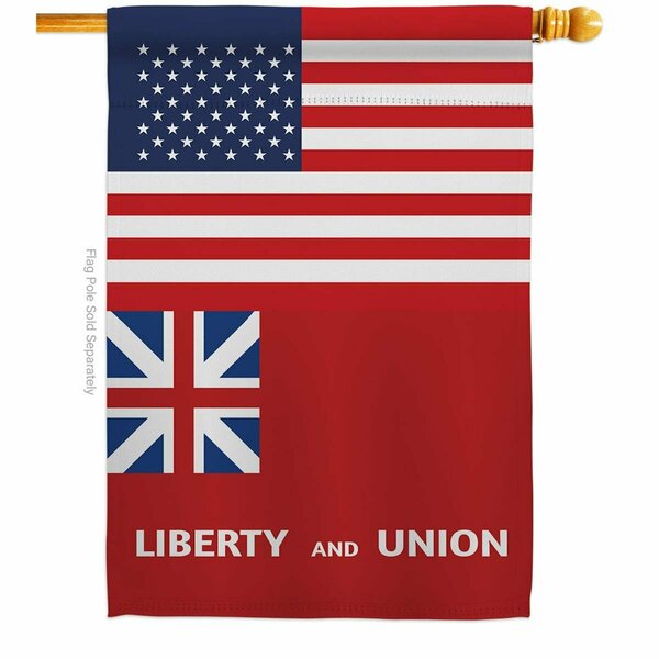 Guarderia 28 x 40 in. USA Taunton American Historic Vertical House Flag with Double-Sided Banner Garden GU3902056
